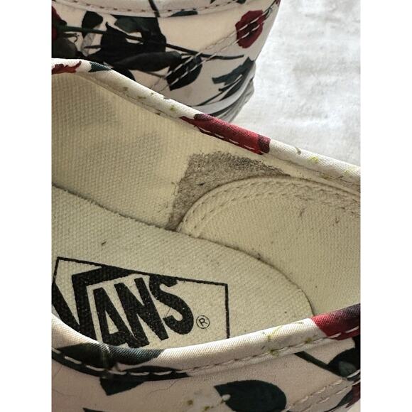 VANS Authentic shoes women Sz 5.5/ Mens 4 Roses Flower FLoral Skate - Picture 8 of 16